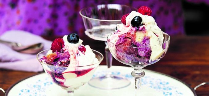 Winter Berry Trifle with Creme de Cassis
